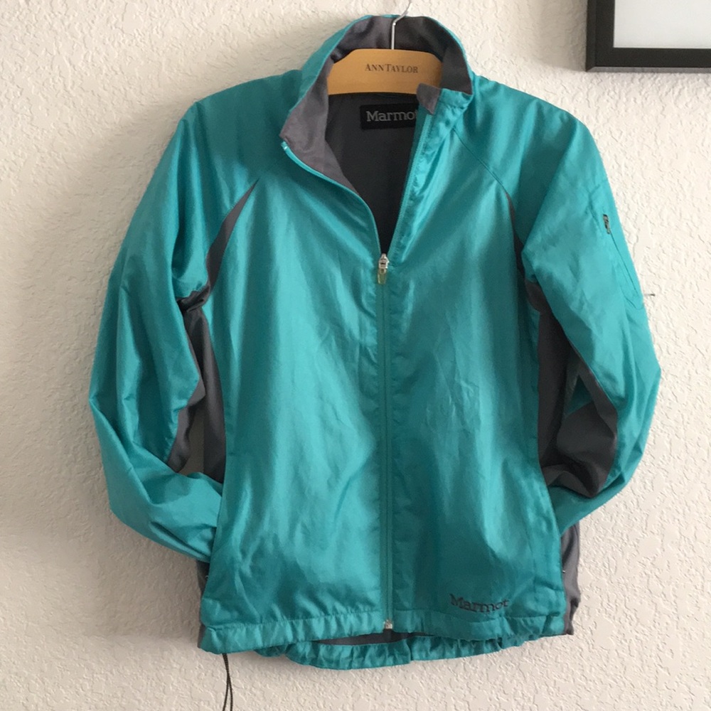 Teal windbreaker